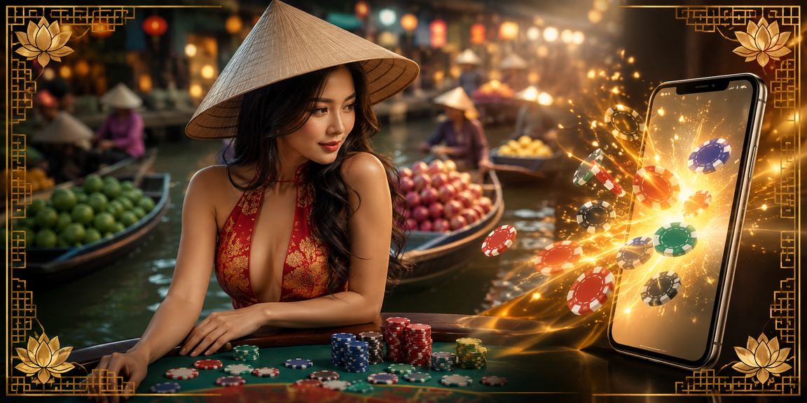 Bối cảnh Mekong minh họa thao tác VND và thanh toán cho trò chơi